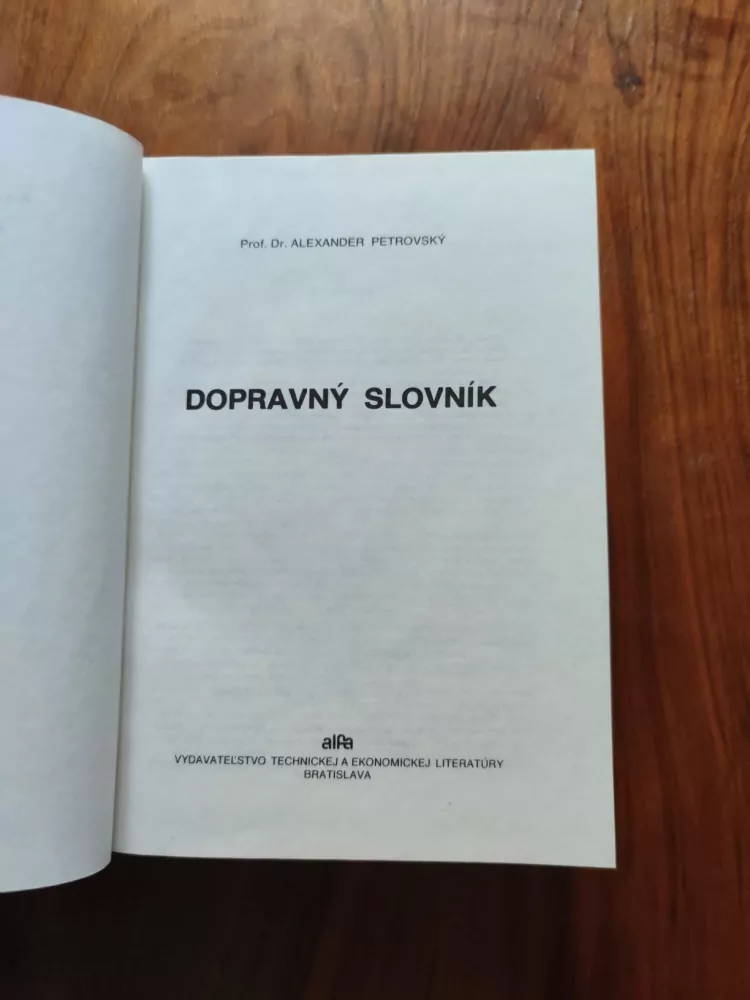 ALEXANDER PETROVSKÝ - Dopravný slovník