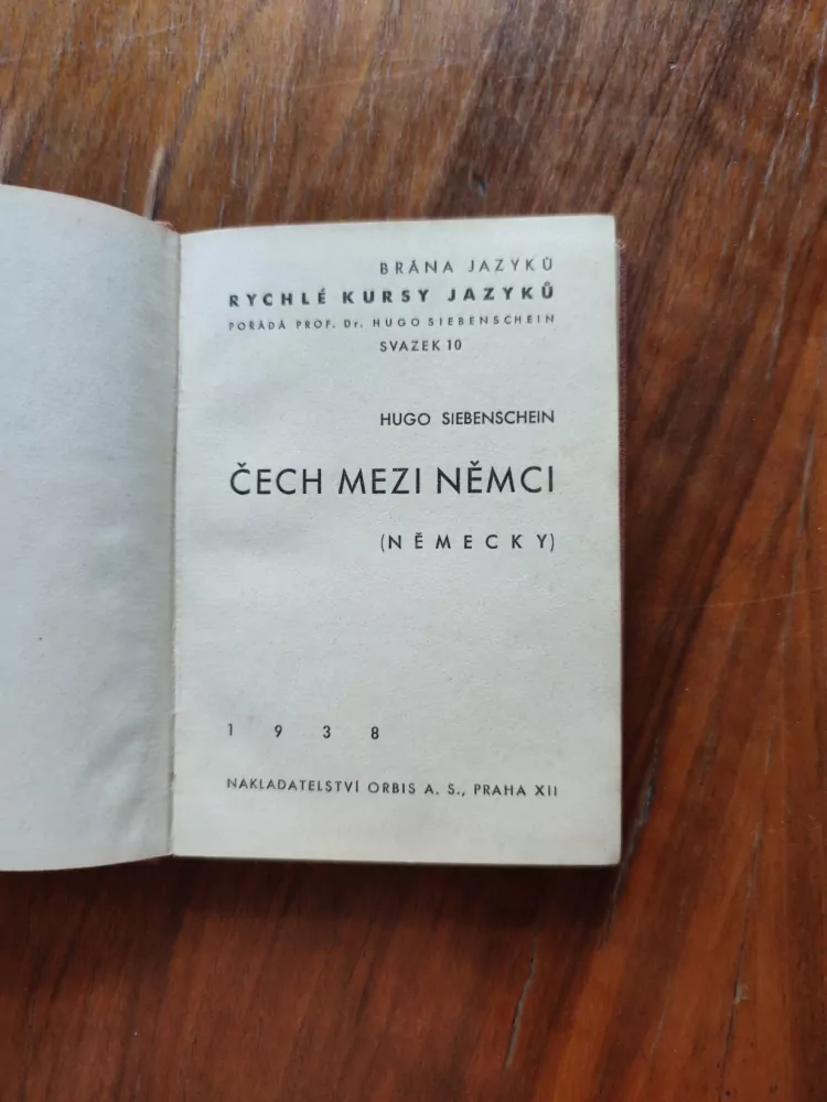 HUGO SIEBENSCHEIN - Čech mezi Němci