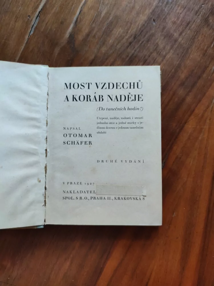 OTOMAR SCHÄFER - Most vzdechů a koráb naděje