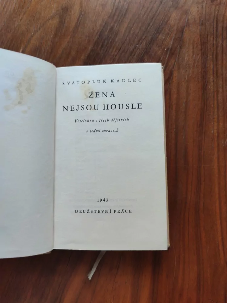 SVATOPLUK KADLEC - Žena nejsou housle