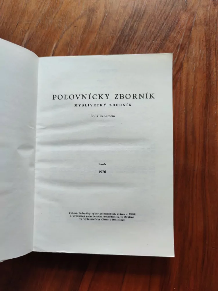 PAVEL HELL -  Poľovnícky zborník - Myslivecký sborník č. 5 - 6, 1976, Folia venatoria
