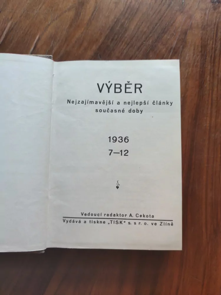 Výběr – nejzajímavější články současné doby rok 1936 (7. – 12.)