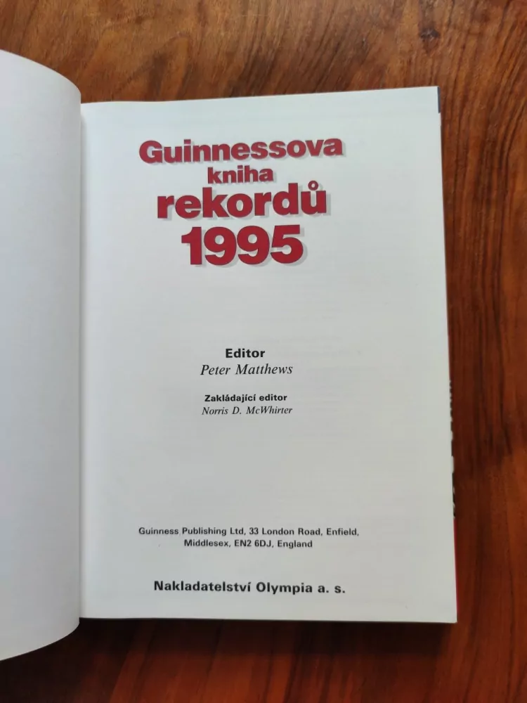 PETER MATTHEWS - Guinnessova kniha rekordů 1995
