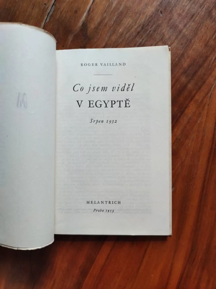 ROGER VAILLAND - Co jsem viděl v Egyptě