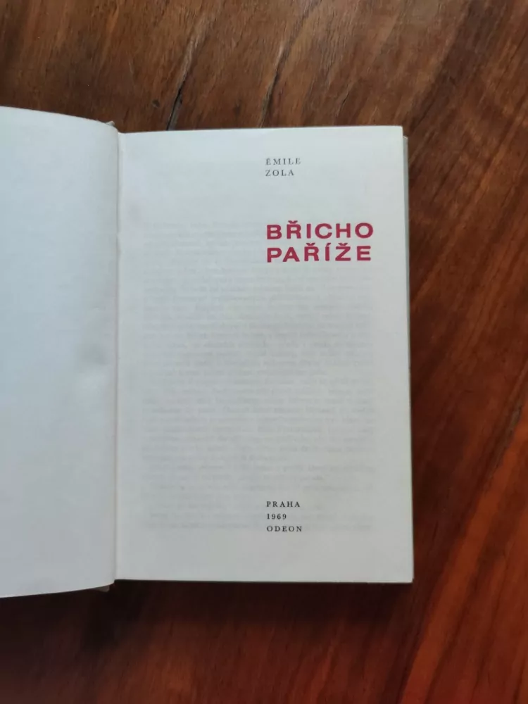 ÉMILE ZOLA - Břicho Paříže