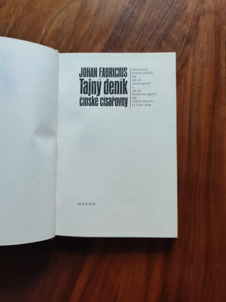 JOHAN FABRICIUS - Tajný deník čínské císařovny