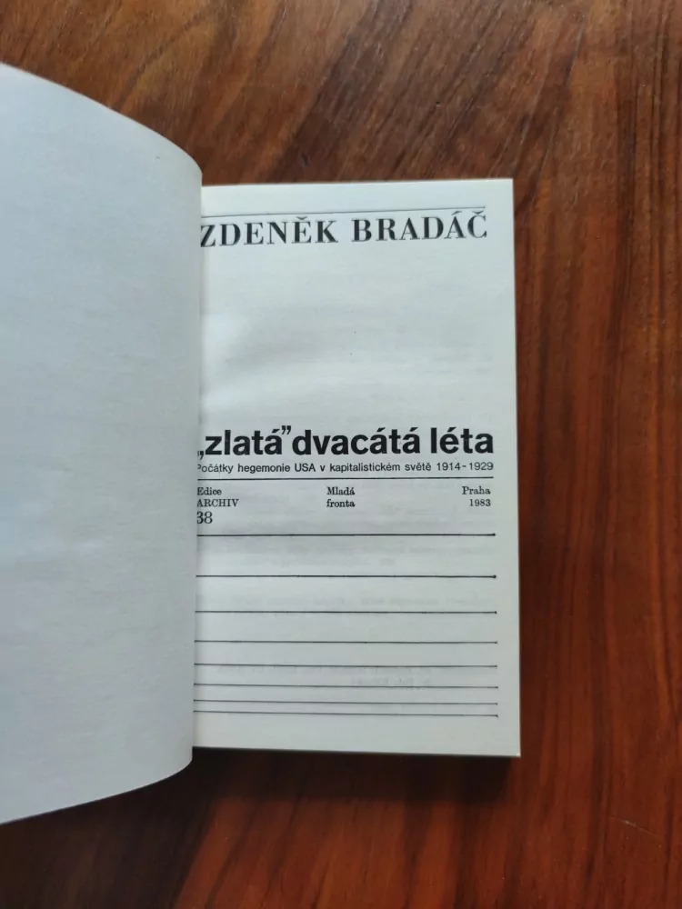 ZDENĚK BRADÁČ - „Zlatá“ dvacátá léta