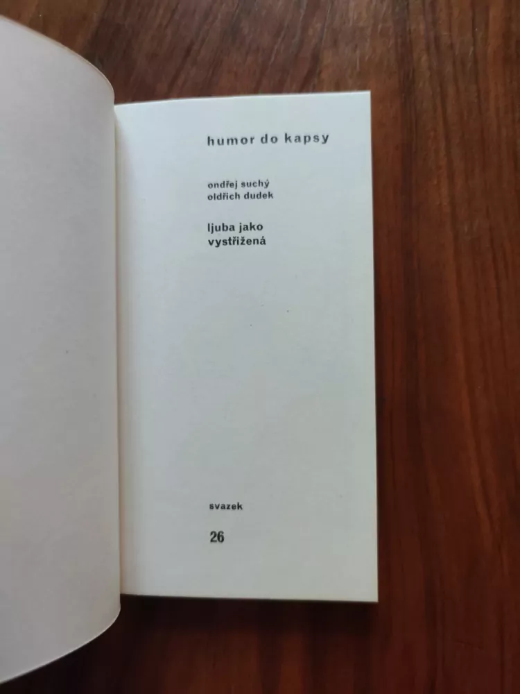 ONDŘEJ SUCHÝ, OLDŘICH DUDEK - Ljuba jako vystřižená