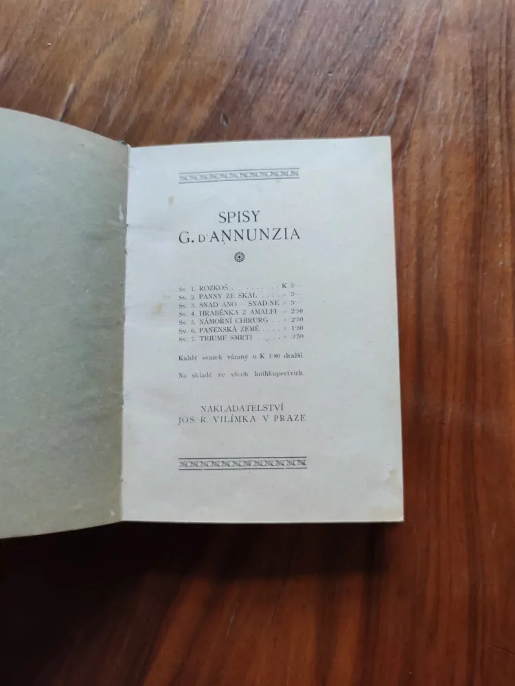 GABRIELE D'ANNUNZIO - Oheň