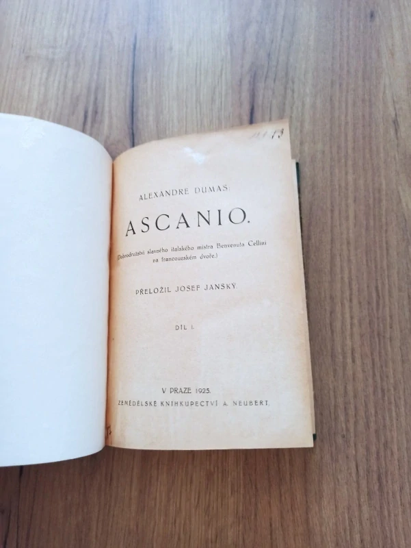 ALEXANDRE DUMAS - Ascanio díl I.
