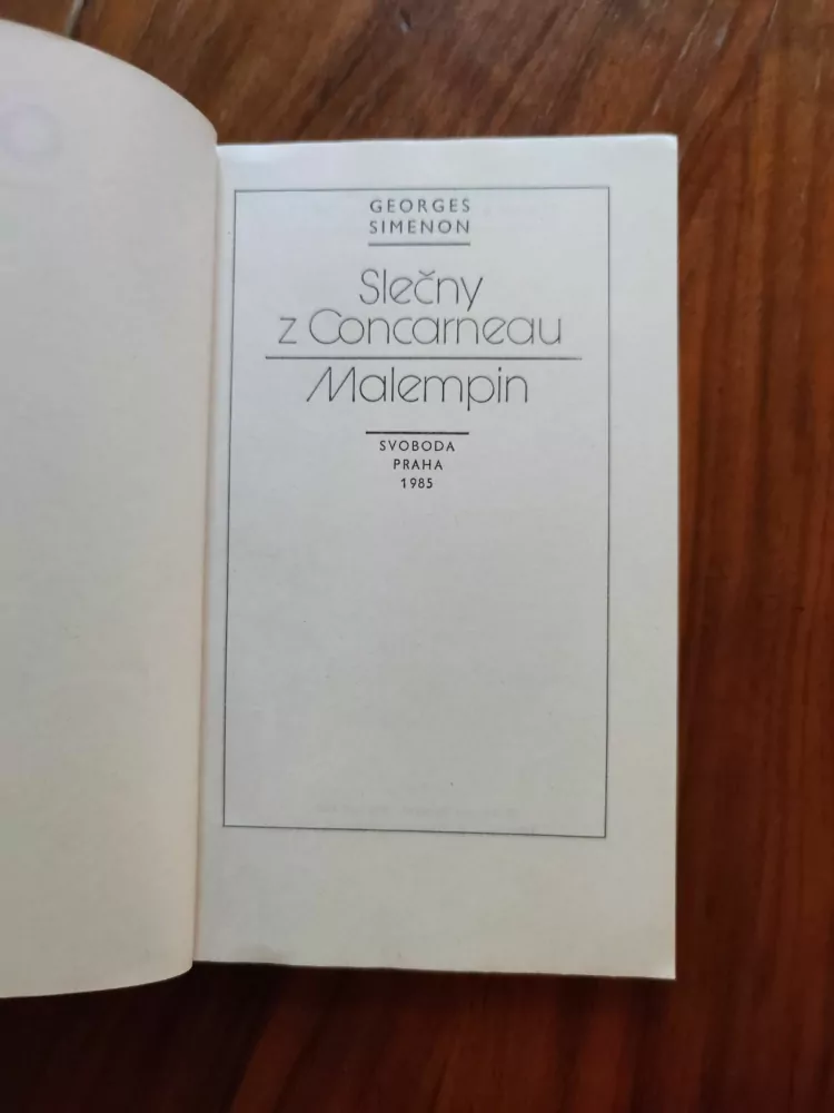 GEORGES SIMENON - Slečny z Concarneau, Malempin