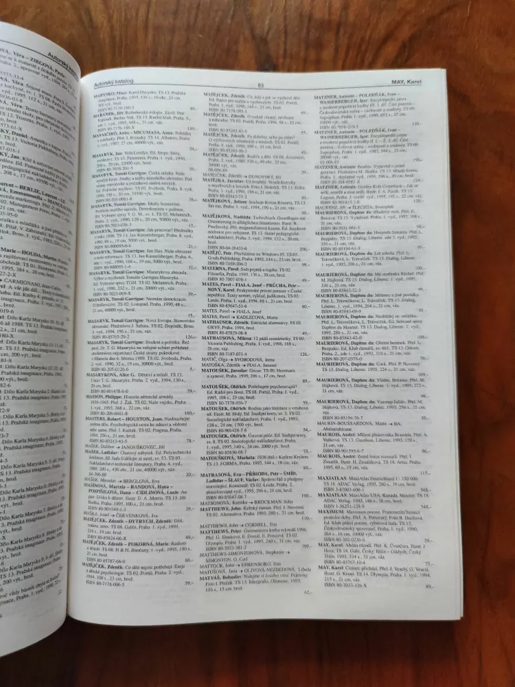 JAN KANZELSBERGER - Obchodní katalog knih firmy 