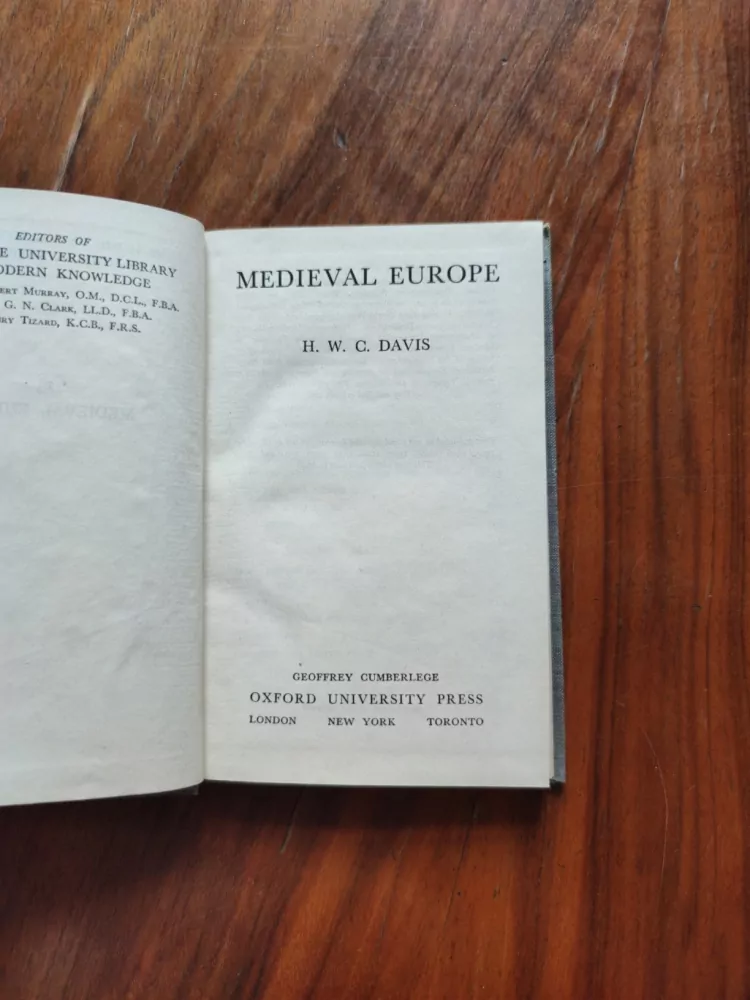 H. W. C. DAVIS - Medieval Europe