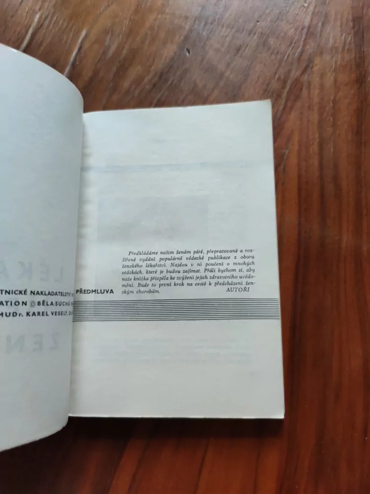 BOHUMÍR VEDRA, JAN HORSKÝ, VILÉM SCHÖNFELD - Lékař píše ženám