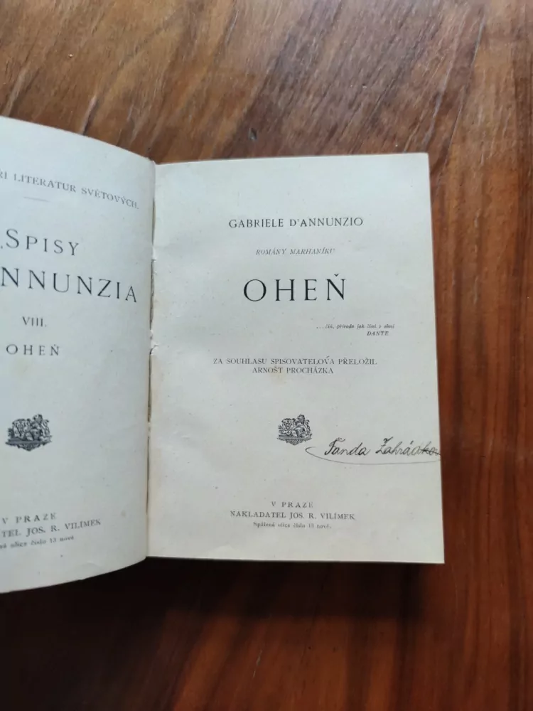 GABRIELE D'ANNUNZIO - Oheň