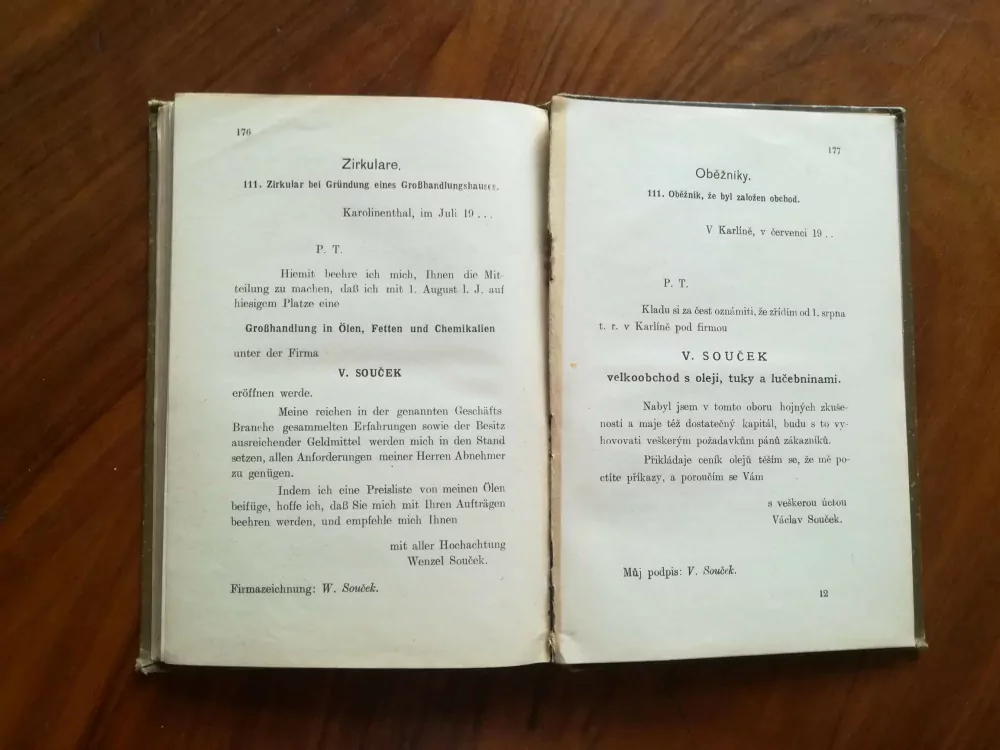 JOSEF ZÍSKAL, ADOLF TUMA - Česko-německá obchodní korrespondence