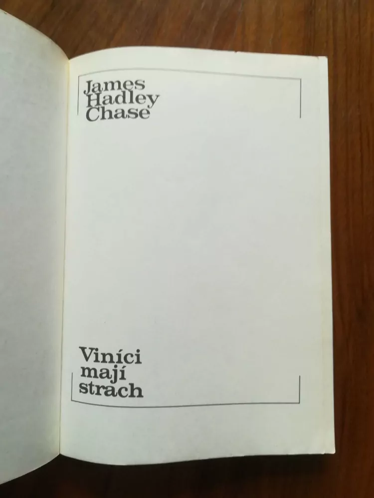 JAMES HADLEY CHASE - Viníci mají strach