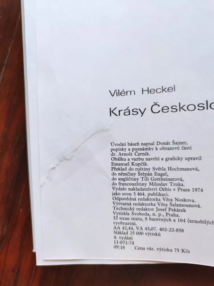 VILÉM HECKEL - Krásy Československa