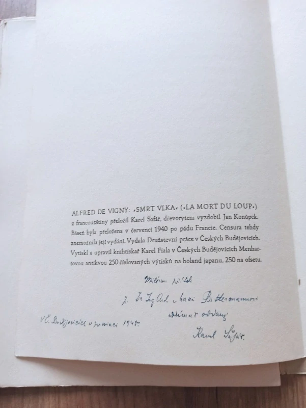 ALFRED DE VIGNY - Smrt vlka
