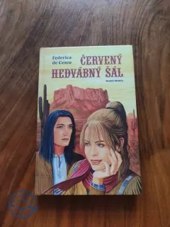 FEDERICA DE CESCO - Červený hedvábný šál